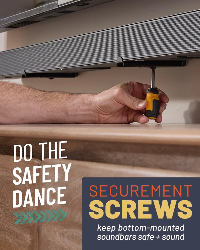Alt view image 7 of 7 - XL Soundbar Mount for Speakers up to 20lbs Attaches to TVs up to 86 or Wood Studs 16-24 Universal Design & 2.6 Extension for Dolby Atmos Easy DIY Install w/ Included Hardware