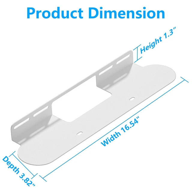 Alt view image 7 of 7 - Soundbar Mount for Sonos Beam Wall Mount White - Heavy Duty Wall Bracket Mount for Sonos Beam Gen 1 & Gen 2 Mounting Bracket for Space Saving