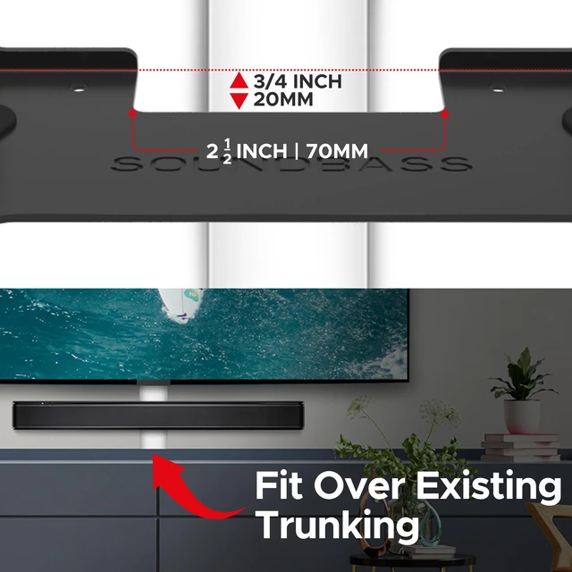 Alt view image 6 of 7 - TV Speaker Wall Mount Bracket for Bose TV Speaker Soundbar Only | Only Compatible with Bose TV Speaker Sound Bar | Complete with Full Mounting Hardware Kit | UK Design
