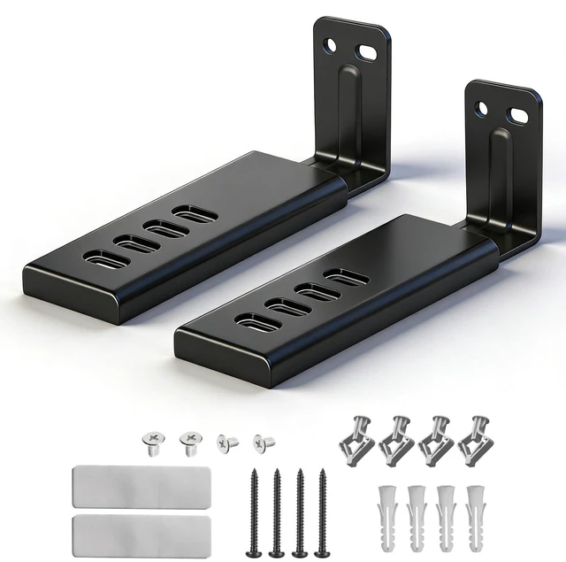Main image of Depth Adjustabl Soundbar Wall Mount Bracket ,Soundbar Shelf Under TV, Black | for Samsung, Sony, LG, Vizio, Bose, JBL and More Sound Bar Mounts Under TV, Soundbar Shelf