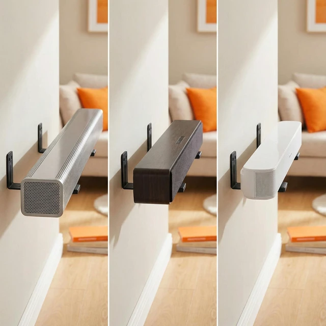 Alt view image 6 of 7 - Depth Adjustabl Soundbar Wall Mount Bracket ,Soundbar Shelf Under TV, Black | for Samsung, Sony, LG, Vizio, Bose, JBL and More Sound Bar Mounts Under TV, Soundbar Shelf