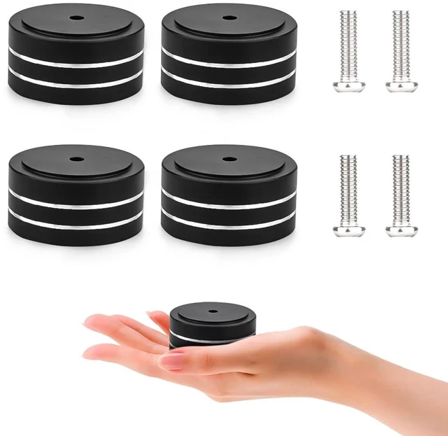 Main image of Audiocrast 4X HiFi Speaker Spikes Isolation Stand Feet Pad Aluminum 40x20mm Audio Isolators Amplifier Shock Absorber Non-Slip Hi-End Floor Protector for Subwoofer DAC CD Turntable Amp