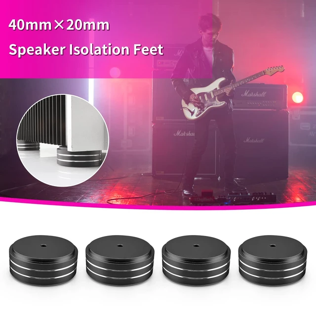 Alt view image 3 of 7 - Audiocrast 4X HiFi Speaker Spikes Isolation Stand Feet Pad Aluminum 40x20mm Audio Isolators Amplifier Shock Absorber Non-Slip Hi-End Floor Protector for Subwoofer DAC CD Turntable Amp