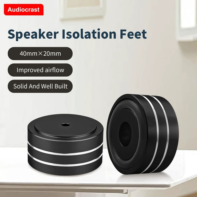 Alt view image 5 of 7 - Audiocrast 4X HiFi Speaker Spikes Isolation Stand Feet Pad Aluminum 40x20mm Audio Isolators Amplifier Shock Absorber Non-Slip Hi-End Floor Protector for Subwoofer DAC CD Turntable Amp