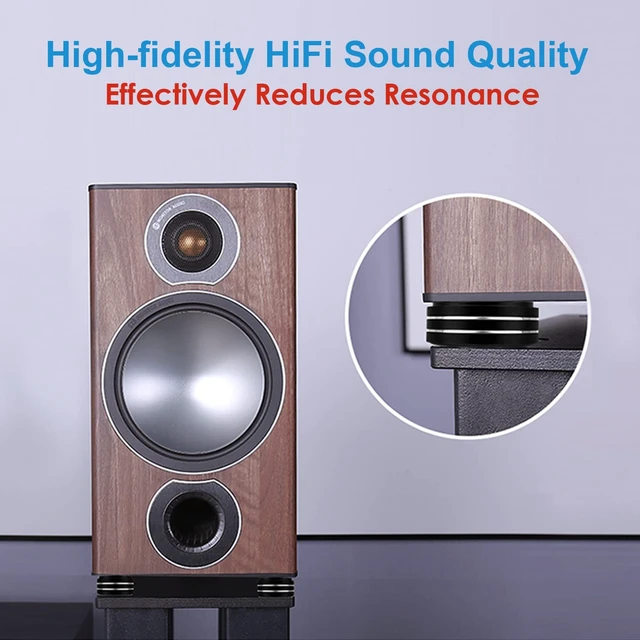 Alt view image 7 of 7 - Audiocrast 4X HiFi Speaker Spikes Isolation Stand Feet Pad Aluminum 40x20mm Audio Isolators Amplifier Shock Absorber Non-Slip Hi-End Floor Protector for Subwoofer DAC CD Turntable Amp