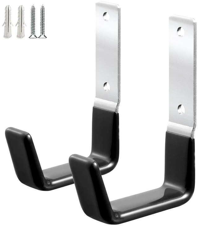 Main image of Heavy Duty Steel Garage Hooks,Garage Storage Utility Hooks,Anti-Slip Garage Hooks,Garage Garden Tool Organizer,Steel Wall Mount Hooks, Garden Hose Hanger, Garden J Hooks (Small-2PC)