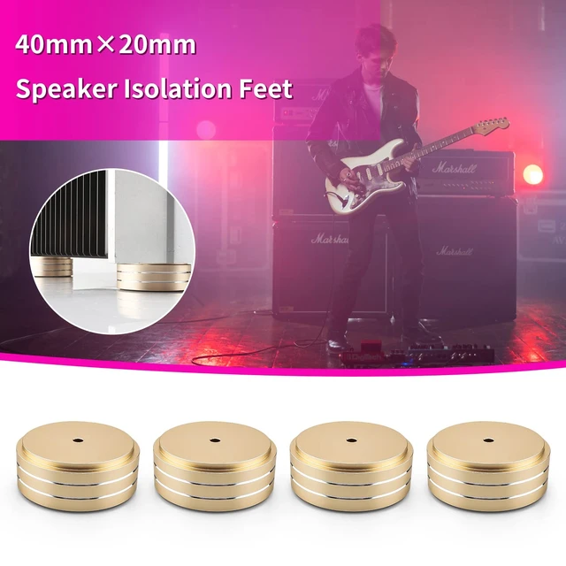 Alt view image 2 of 7 - Audiocrast 4X HiFi Speaker Spikes Isolation Feet Pad, Aluminum 40x20mm Turntable Stand Feet Amplifier Shock Absorber Non-Slip Hi-End Floor Protector for Subwoofer DAC CD Turntable Amp