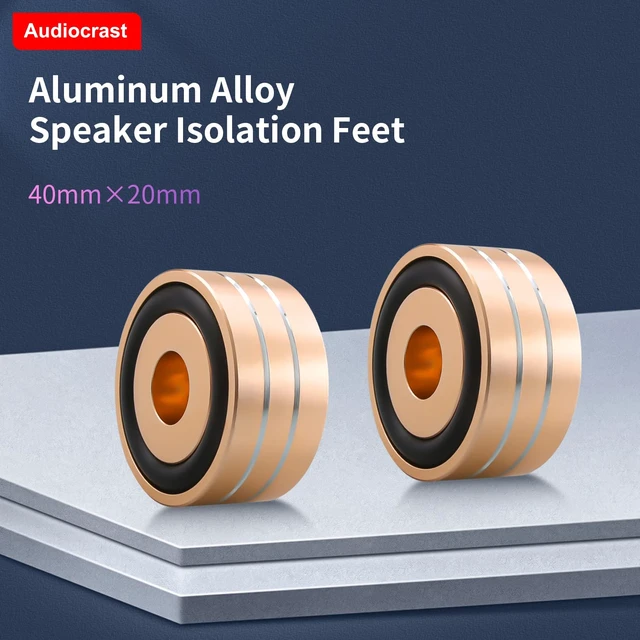 Alt view image 4 of 7 - Audiocrast 4X HiFi Speaker Spikes Isolation Feet Pad, Aluminum 40x20mm Turntable Stand Feet Amplifier Shock Absorber Non-Slip Hi-End Floor Protector for Subwoofer DAC CD Turntable Amp