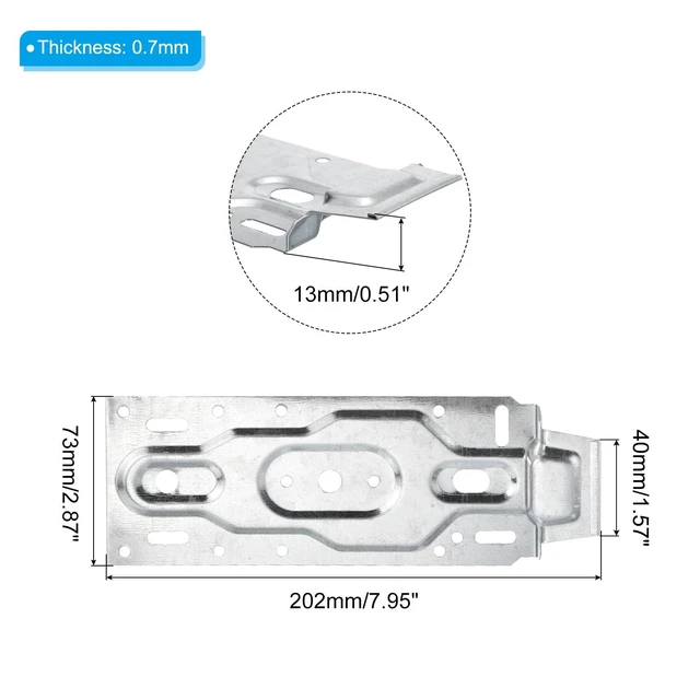 Alt view image 2 of 6 - Air Conditioner Wall Mount Bracket, Indoor Internal Unit Universal Hanging Plate Hook Support Bracket Board Adjustable for HVAC