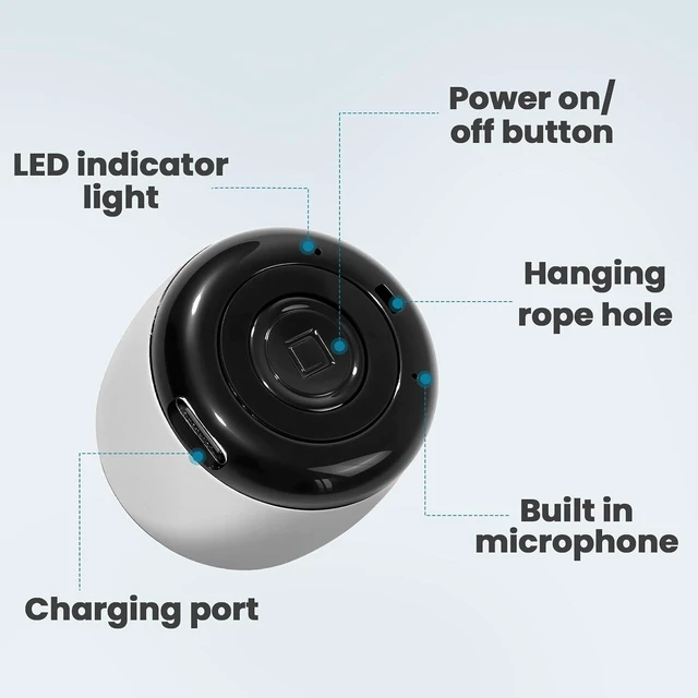 Alt view image 3 of 5 - Best Mini Portable Bluetooth Speaker with HD Sound & Bass I Smallest Wireless Bluetooth Speakers for Phone/PC/Tablet I Photo Selfie Button Answer Phone Calls I Cute Tiny Speaker silver