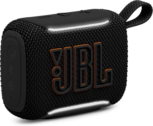 Alt view image 2 of 5 - Go 5 - Ultra-portable IP68 waterproof & drop-proof speaker (Squad) | JBL legendary sound & ambient edge lighting, Up to 10Hrs of Playtime, AirTouch instant stereo pairing or connect via Auracast Black