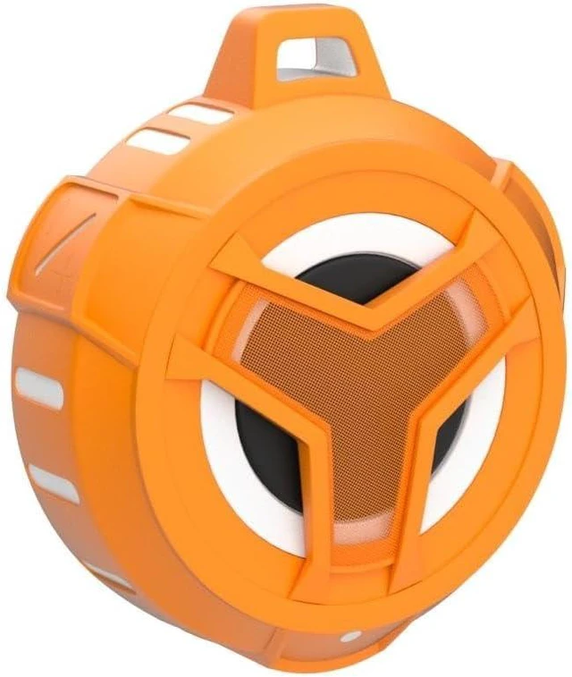 Main image of Bluetooth Shower Waterproof Speaker Portable Gifts for Kayak Teens | IP67 Small Mini Speakers with LED Light, Floating, 2000mAh, True Wireless Stereo for Hiking, Beach, Stuff for Boys Men-Black Orange
