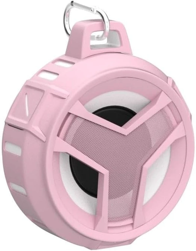 Alt view image 2 of 4 - Bluetooth Shower Waterproof Speaker Portable Gifts for Kayak Teens | IP67 Small Mini Speakers with LED Light, Floating, 2000mAh, True Wireless Stereo for Hiking, Beach, Stuff for Boys Men-Black Pink