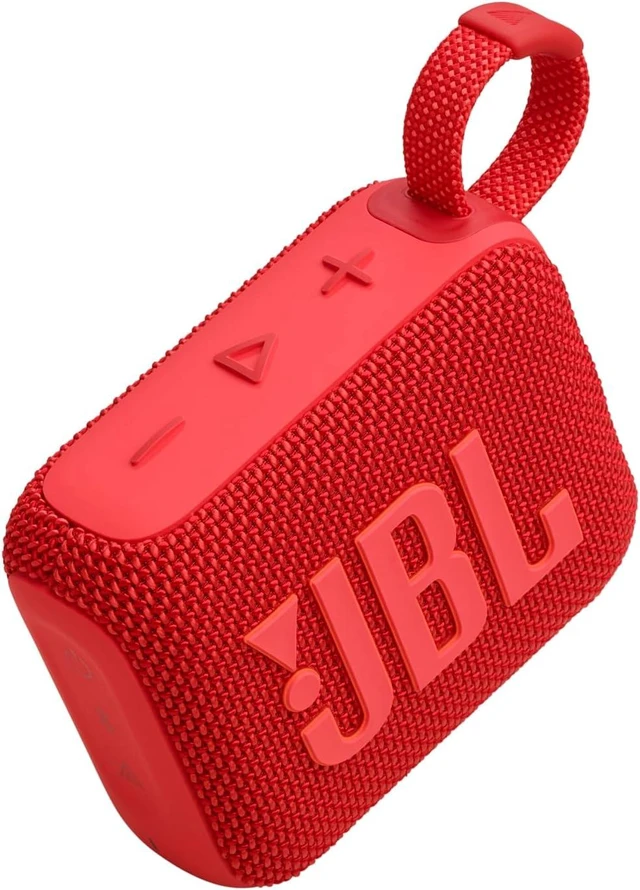 Main image of Go 4 - Ultra-Portable, Waterproof and Dustproof Bluetooth Speaker, Big JBL Pro Sound with Punchy bass, 7-Hour Built-in Battery, Made in Part with Recycled Materials (Squad) Red
