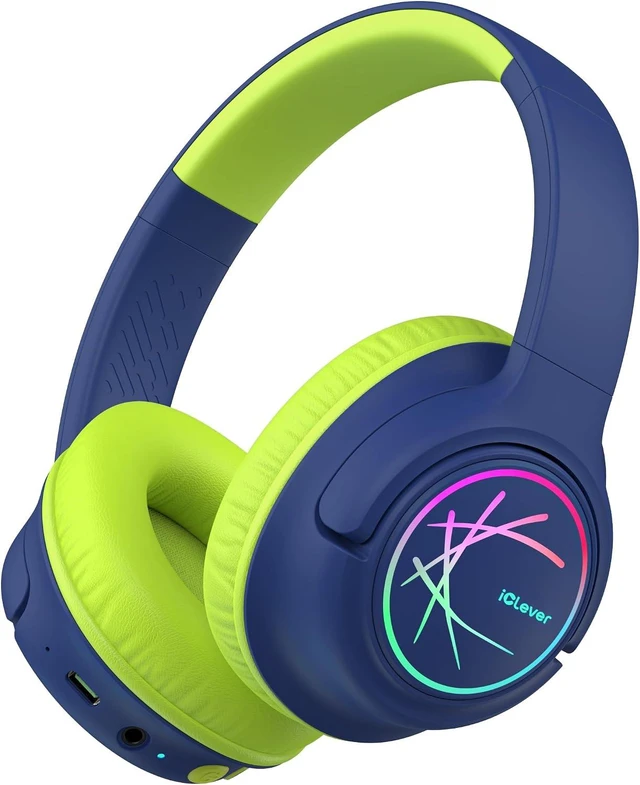Main image of BTH18 Kids Bluetooth Headphones LED Lights for Toddler Boys Girls | SafeSound Tech, 43H Playtime Stereo Sound, USB C Charging AUX Cable, Over Ear Kids Headphones Wireless for iPad/Tablet/Travel