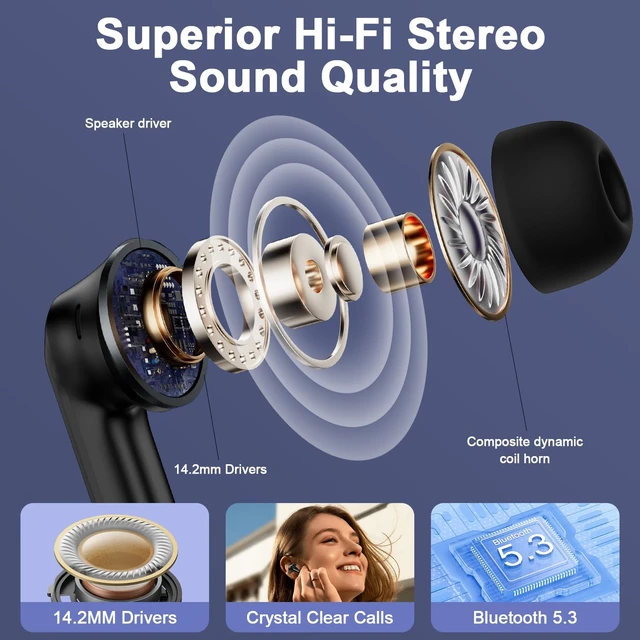 Alt view image 2 of 7 - Samsung Wireless Earbuds Bluetooth 5.3 Headphone for Samsung Galaxy A17 A18