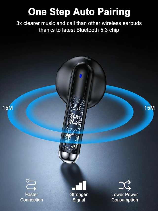 Alt view image 3 of 7 - for Samsung Bud Wireless Earbuds Galaxy S26 S25 Ultra, Bluetooth Ear Buds | Wire less Headphones for iPhone Duo 18 17e 17 16e 16 Pro Max Google Pixel 10 Pro XL 9 Airpods, OnePlus, Apple Earphones