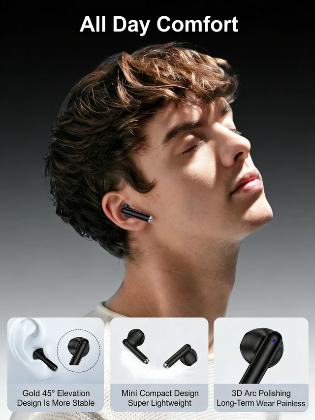 Alt view image 5 of 7 - for Samsung Bud Wireless Earbuds Galaxy S26 S25 Ultra, Bluetooth Ear Buds | Wire less Headphones for iPhone Duo 18 17e 17 16e 16 Pro Max Google Pixel 10 Pro XL 9 Airpods, OnePlus, Apple Earphones