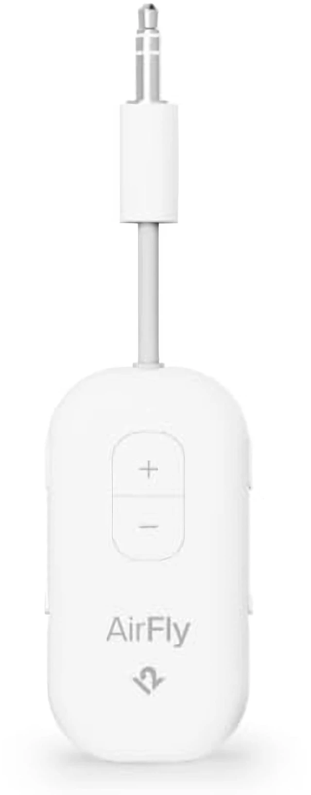 Main image of AirFly Pro 2, Bluetooth Adapter, Pair 2 AirPods, White | Pair 2 AirPods or Wireless Headphones 3.5mm AUX Bluetooth Transmitter and Receiver for Cars, Boats, Treadmills, TVs & More