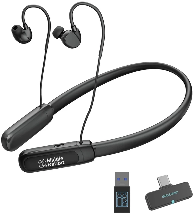 Main image of Rampage 2 Wireless Gaming Earbuds for PS5 PC, 2.4GHz Dongle | 20ms Low Latency; Bluetooth Neckband Headphones; Mic; 32H Playtime; PS4 Switch Steam Deck Laptop