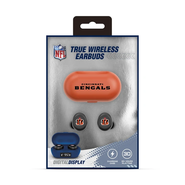Alt view image 2 of 7 - NFL True Wireless Earbuds v.7, Cincinnati Bengals