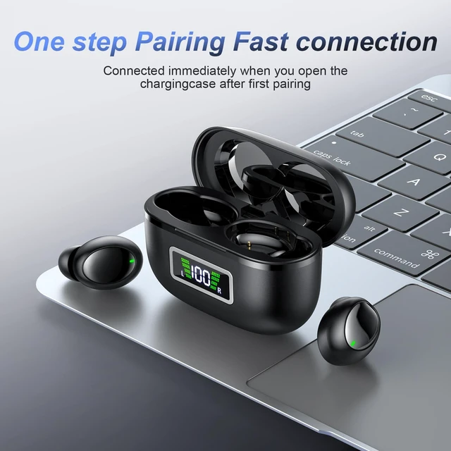 Alt view image 6 of 7 - Wireless Bluetooth 5.4 Small in-Ear Headphones, Hi-Fi Stereo Sound | Featuring a waterproof design and a built-in microphone for clear calls, it is the top choice for sports and music.