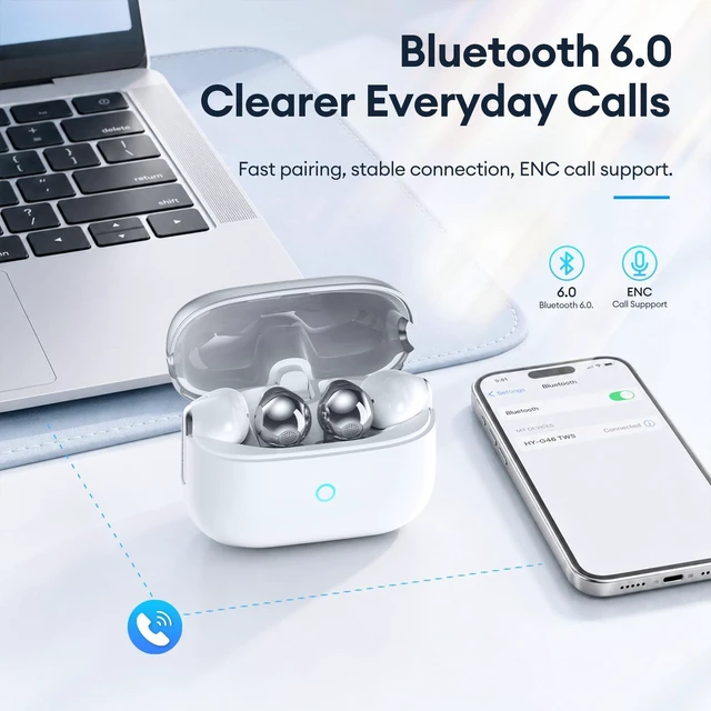 Alt view image 6 of 13 - PAXA 2-in-1 Open-Ear Clip-on Headphones with in-Ear Earbuds, Dual-Mode | Wireless Earbuds Bluetooth 6.0, Open Ear Comfort and In-Ear Focus, 60H Play, Idea for Work Running Fitness Daily Use