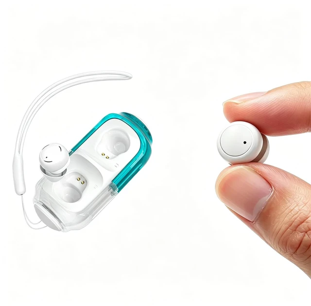 Main image of Mini Wireless Earbuds Bluetooth 6.0 in Ear Light-Weight Headphones,with 360-degree Rotating Charging case,ENC Noise Cancelling, Ergonomic Sport Headphone Headset for Gym/Running/Work(Green)