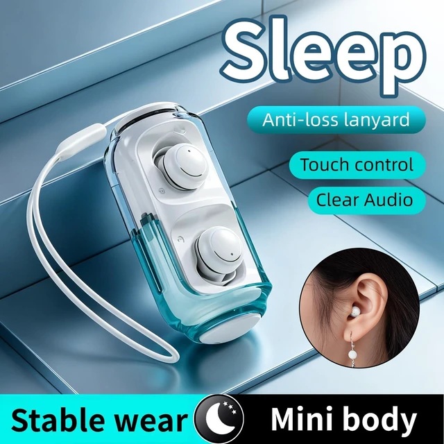 Alt view image 3 of 7 - Mini Wireless Earbuds Bluetooth 6.0 in Ear Light-Weight Headphones,with 360-degree Rotating Charging case,ENC Noise Cancelling, Ergonomic Sport Headphone Headset for Gym/Running/Work(Green)