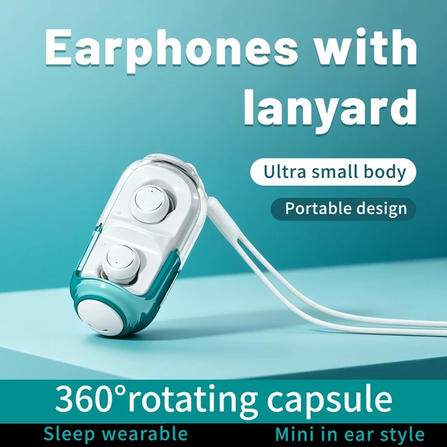 Alt view image 4 of 7 - Mini Wireless Earbuds Bluetooth 6.0 in Ear Light-Weight Headphones,with 360-degree Rotating Charging case,ENC Noise Cancelling, Ergonomic Sport Headphone Headset for Gym/Running/Work(Green)