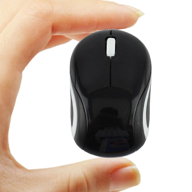 Main image of Wireless Cute Mini Computer Mouse - Small Size, Portable, Compact Travel USB Optical 3 Buttons 1000 DPI Cordless Mouse for Laptop PC Computer Notebook MacBook Kids Girl Gift (Black)