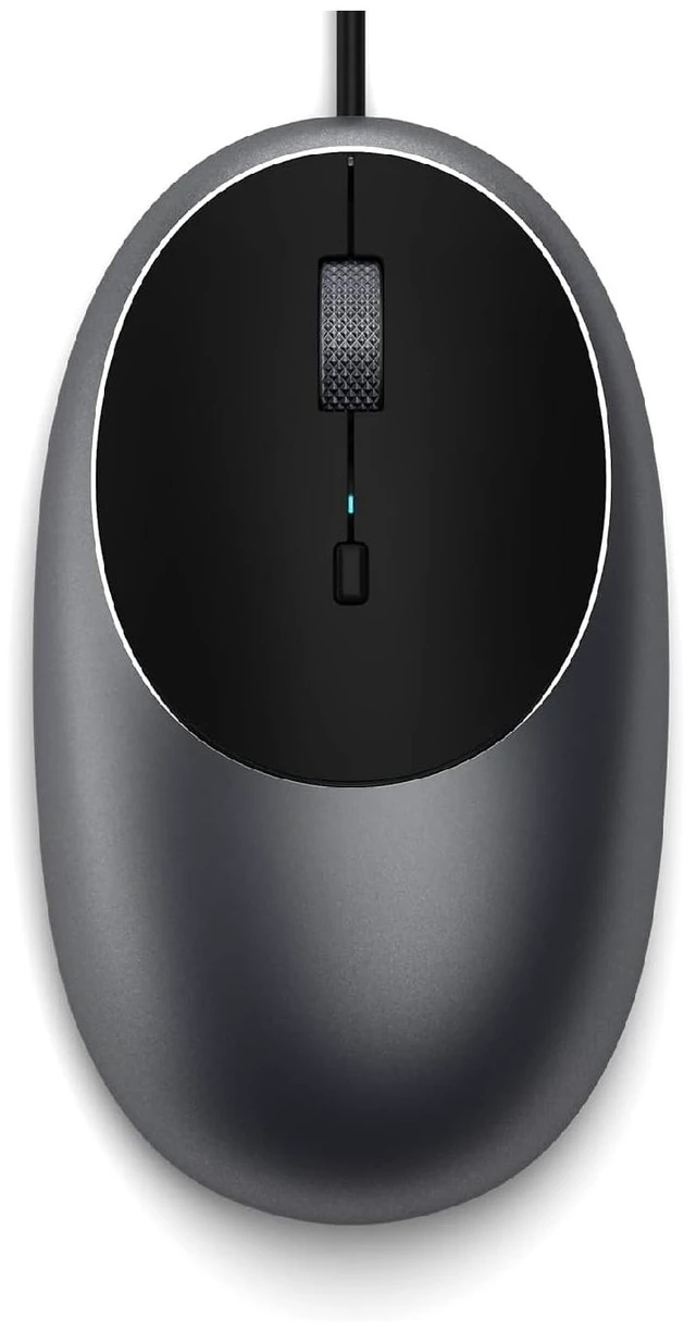 Main image of Aluminum C1 Wired USB-C Mouse, Optical Sensor, Space Gray | Compact design, for MacBook, iPad, iPad mini, Mac mini, iMac