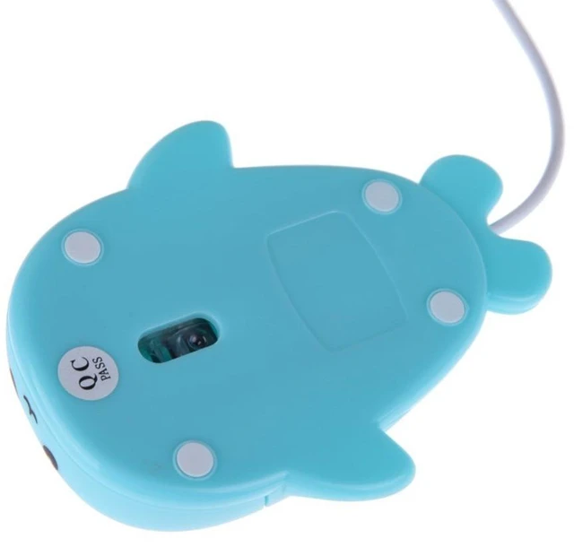 Alt view image 6 of 7 - Cute Animal Baby Dolphin Shape USB Wired Mouse 1600 DPI Optical Mice Mini Small Kids Children Mice Gift for Boy Girl Men Women Kids Mom Dad Boyfriend Daughter for PC Laptop Computer (Blue)