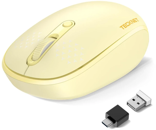 Main image of Compact Ambidextrous Bluetooth and 2.4GHz Wireless Silent Mouse | 2.4G Quiet Computer Mouse with USB Receiver, 3 Adjustable DPI Portable Cordless Mice for Chromebook, Laptop, PC, Mac