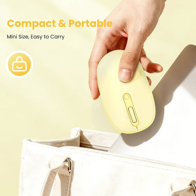 Alt view image 5 of 7 - Compact Ambidextrous Bluetooth and 2.4GHz Wireless Silent Mouse | 2.4G Quiet Computer Mouse with USB Receiver, 3 Adjustable DPI Portable Cordless Mice for Chromebook, Laptop, PC, Mac