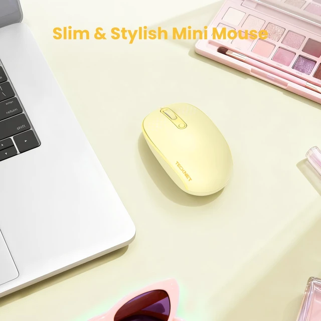 Alt view image 6 of 7 - Compact Ambidextrous Bluetooth and 2.4GHz Wireless Silent Mouse | 2.4G Quiet Computer Mouse with USB Receiver, 3 Adjustable DPI Portable Cordless Mice for Chromebook, Laptop, PC, Mac