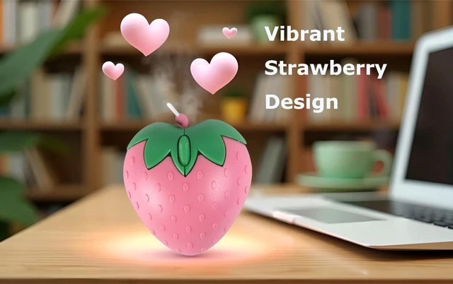 Alt view image 3 of 6 - Wired Mouse Cute Pink Fruit Strawberry Shape Mice, Silent Portable Lightweight USB Girly Optical Corded Mice for Chromebook PC Laptop Mac Computer Desktop Notebook Kids Girl Women Office School Gift