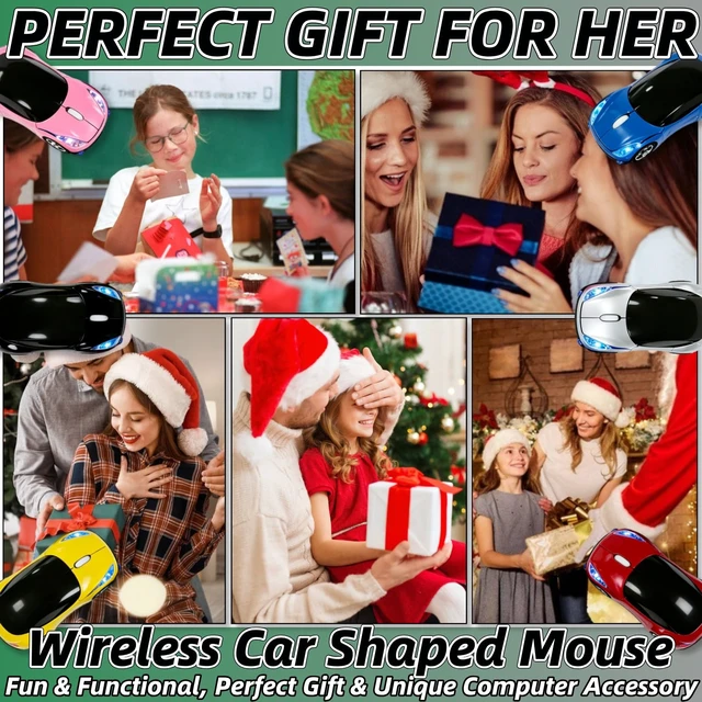 Alt view image 5 of 5 - Silver Wireless MouseMini Car Computer Mouse1600DPI 2.4G with USB Receiver, Ergonomic Cute Computer Mice for Laptop, PC, Windows, Mac OS (Silver)