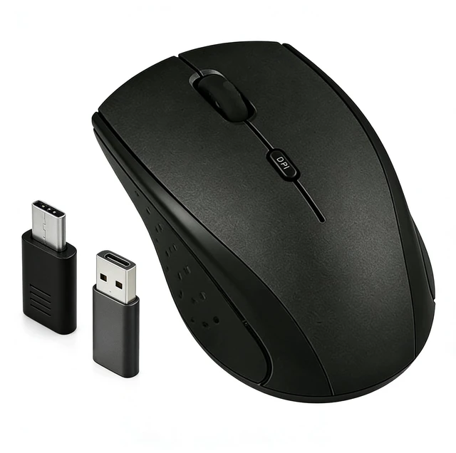 Main image of Type-C USB-A Wireless Mouse Gaming 2.4G Silent Ergonomic 3 DPI | Compatible with All Type-C USB-A Devices