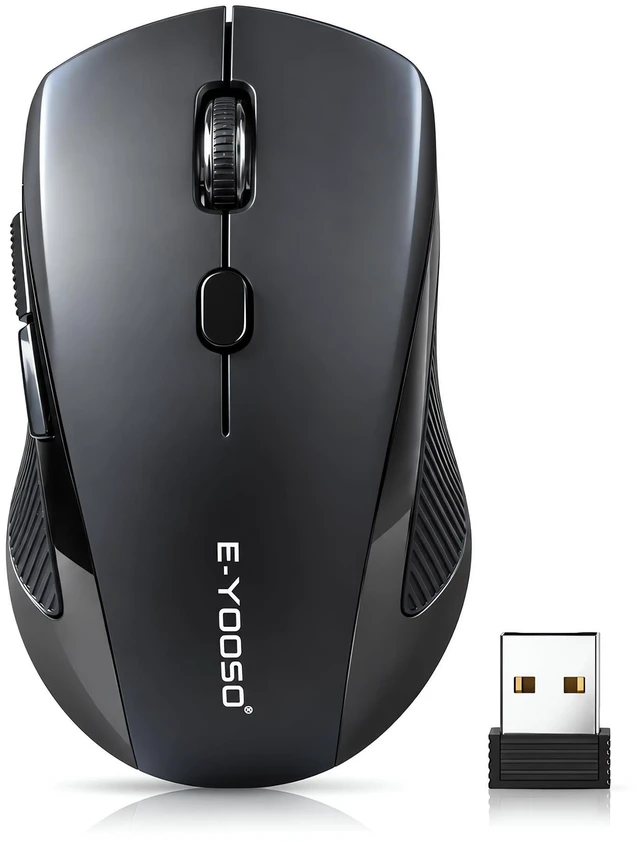 Main image of Portable Wireless Bluetooth Laptop Mouse for Travel,Lightweight DPI 4000,Dual-Mode 2.4GHz/BT3/BT5,Smart Power-Saving Mode,Ideal for Home/Office/Laptop/Computer/MacBook Mini Air Pro