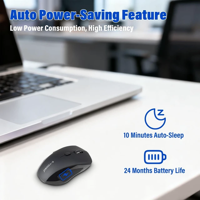 Alt view image 7 of 7 - Portable Wireless Bluetooth Laptop Mouse for Travel,Lightweight DPI 4000,Dual-Mode 2.4GHz/BT3/BT5,Smart Power-Saving Mode,Ideal for Home/Office/Laptop/Computer/MacBook Mini Air Pro