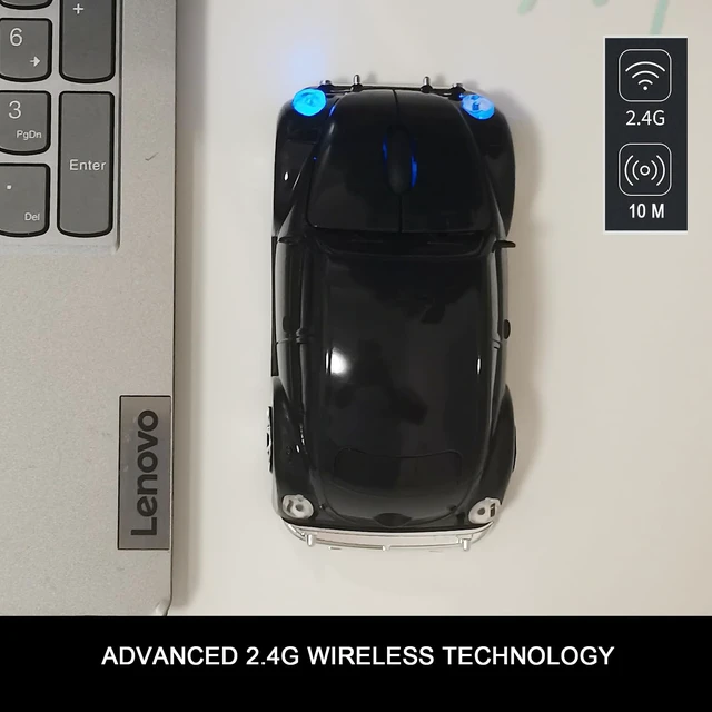 Alt view image 5 of 7 - Wireless Car Mouse, Funny Car Shaped Mouse 2.4GHz Optical Wireless Mice for Computer PC Notebook Laptop (Black)