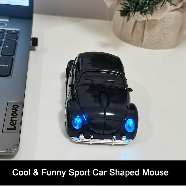 Alt view image 7 of 7 - Wireless Car Mouse, Funny Car Shaped Mouse 2.4GHz Optical Wireless Mice for Computer PC Notebook Laptop (Black)