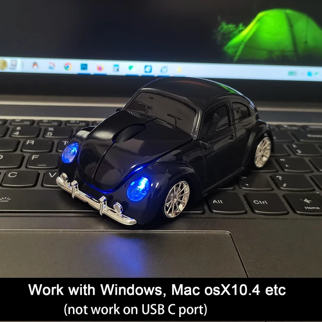 Alt view image 6 of 7 - Wireless Car Mouse, Funny Car Shaped Mouse 2.4GHz Optical Wireless Mice for Computer PC Notebook Laptop (Black)