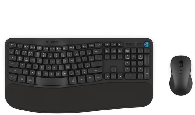 Main image of Flow Keyboard and Mouse Bundle, Wireless Bluetooth or USB-C, AI Button, smart Media knob, ambidextrous Mouse, Black