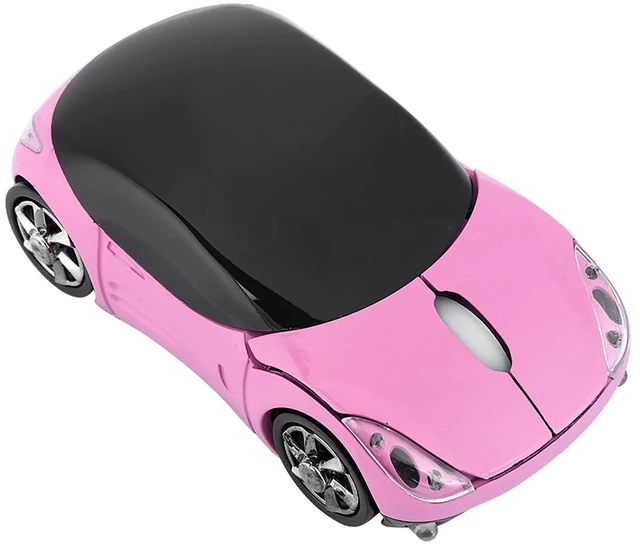 Main image of 2.4G Pink Mouse Wireless with USB Receiver 1600DPI Optical Mouse | Wireless Car Mouse for Windows XP/Vista/Windows 7/ME/2000/ Mac OS or Higher Versions