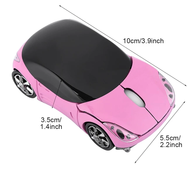 Alt view image 2 of 7 - 2.4G Pink Mouse Wireless with USB Receiver 1600DPI Optical Mouse | Wireless Car Mouse for Windows XP/Vista/Windows 7/ME/2000/ Mac OS or Higher Versions