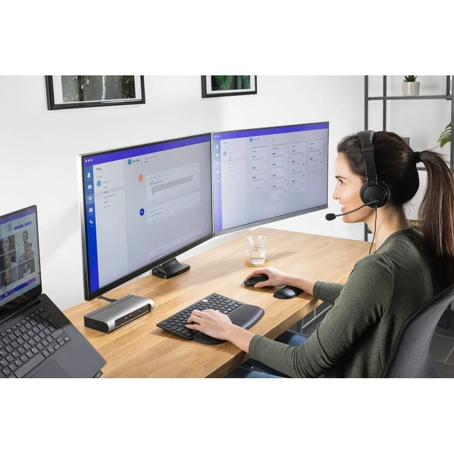 Alt view image 2 of 5 - SureTrack Dual Wireless Mouse- Black (K75298WW) | Pairs with up to 3 devices, switch across Windows, macOS, ChromeOS and Android, 2.4GHz nano receiver included