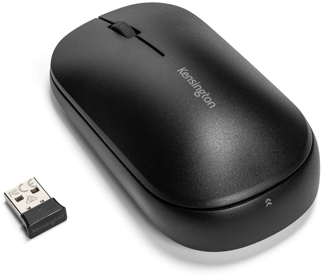 Main image of SureTrack Dual Wireless Mouse- Black (K75298WW) | Pairs with up to 3 devices, switch across Windows, macOS, ChromeOS and Android, 2.4GHz nano receiver included