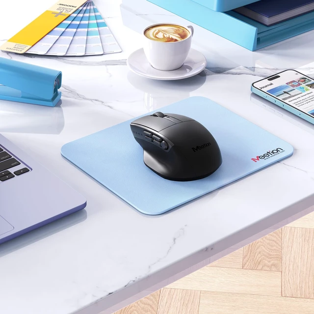 Alt view image 7 of 7 - Wireless Mouse with 5 Side Buttons, Dual Mode Silent, Black | Contoured wireless mouse with palm support, 5 side buttons, Bluetooth & 2.4G, silent clicks, 8002400 DPI